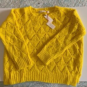 Anthropologie Yellow Italian Knit Sweater - NWT
